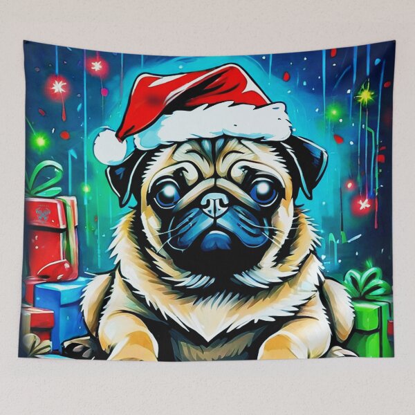 Item preview, Pug HAPPY HOLIDAYS 9 PUGGY HOLIDAYS designed and sold by RedBluffTraders.