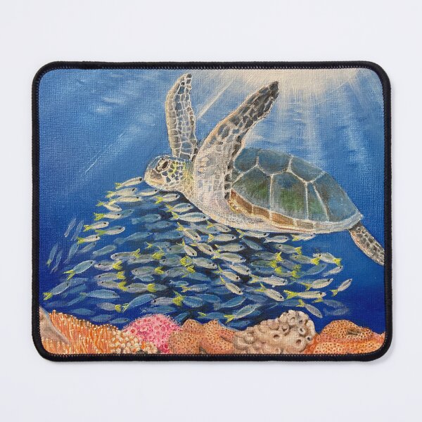 Item preview, Turtle Swimming Over Tropical Reef designed and sold by TracyJay.