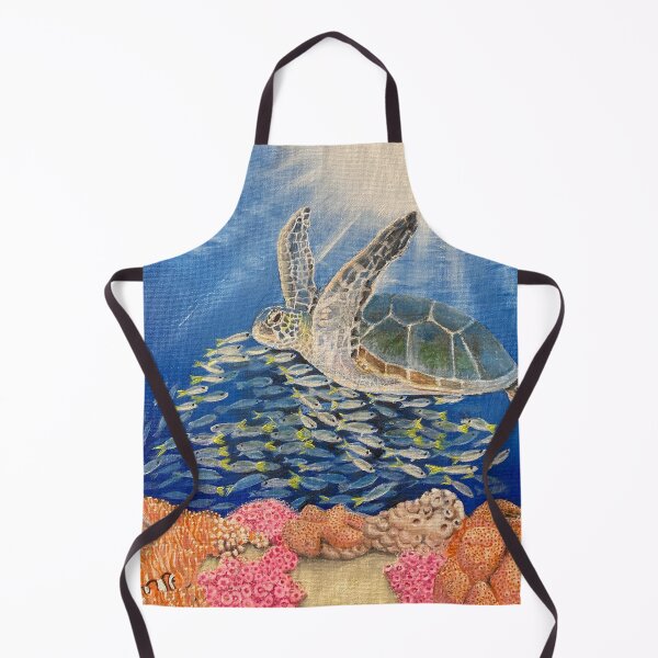 Item preview, Turtle Swimming Over Tropical Reef designed and sold by TracyJay.