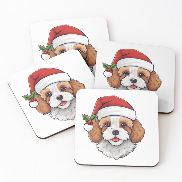 Item preview, Christmas Cavapoo Cavoodle -  Blenheim, Tan and White, Red and White designed and sold by wotsthis.