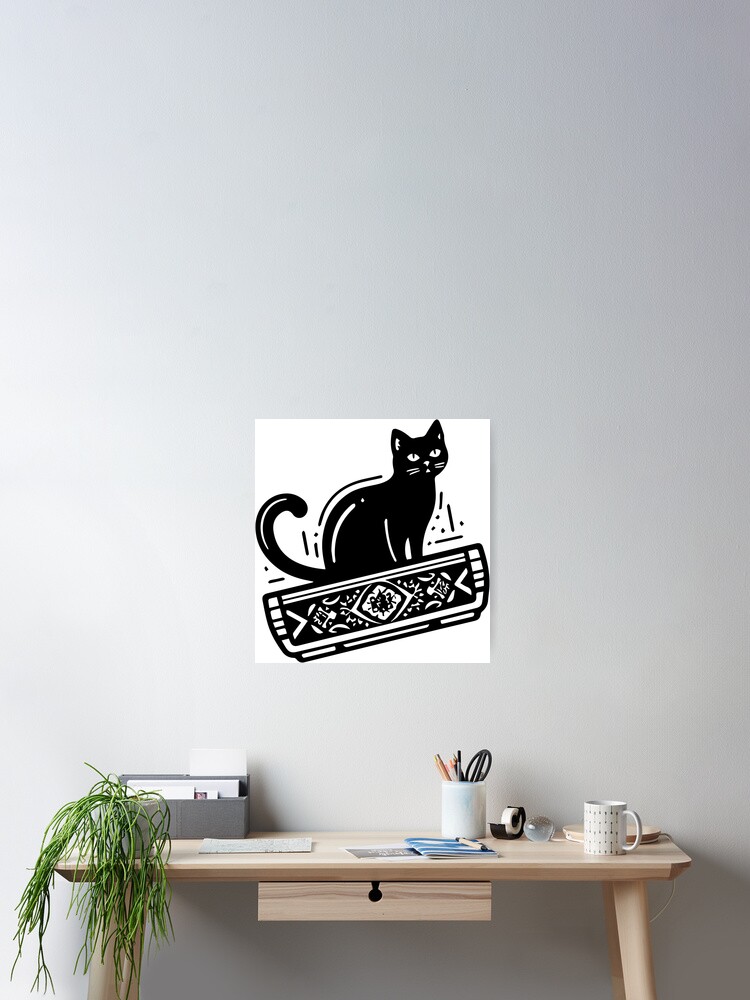 Thumbnail 2 of 3, Poster, mischievous cat designed and sold by SiMinDesigns.