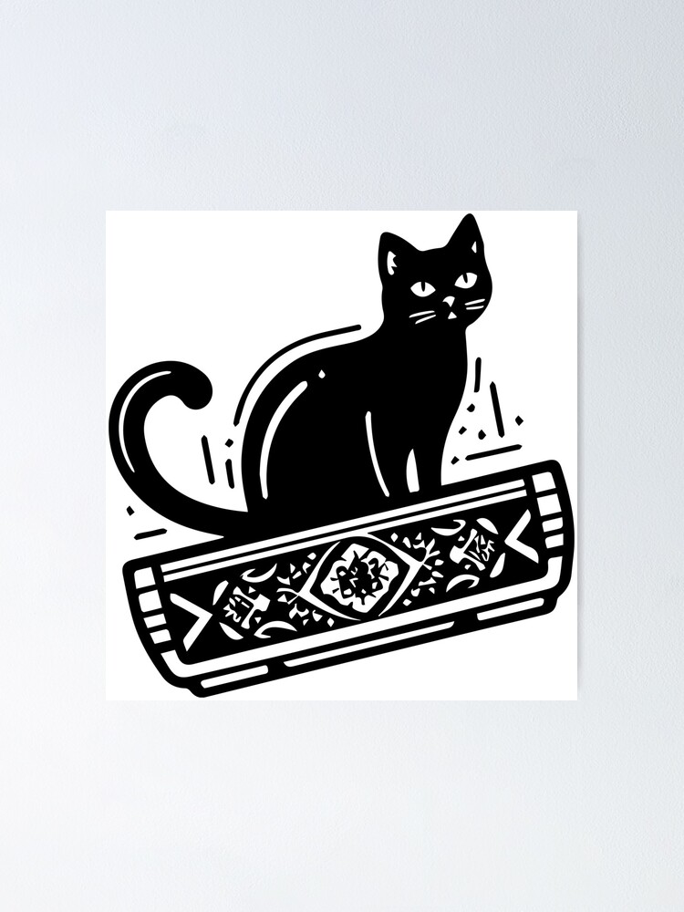 Thumbnail 1 of 3, Poster, mischievous cat designed and sold by SiMinDesigns.