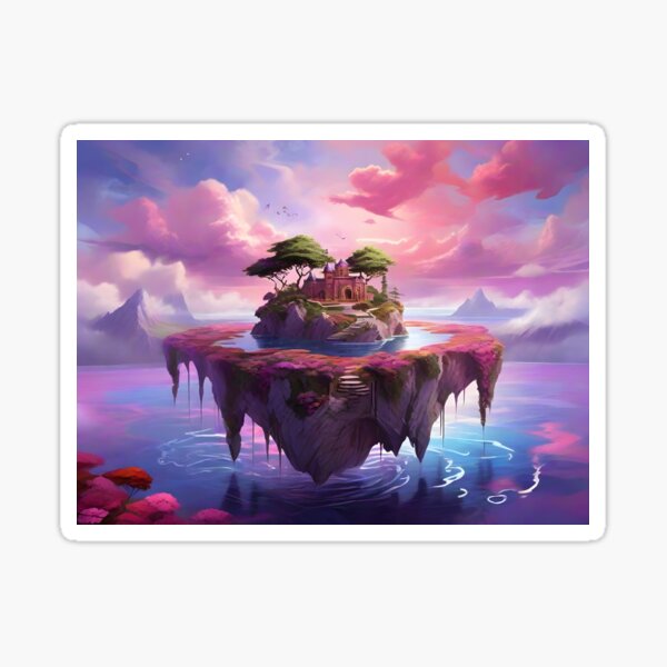 Item preview, Otherworldly  floating  island  designed and sold by AiDexShop.