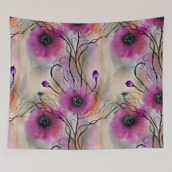 Item preview, Purple Swirled Flowers designed and sold by Poetic Patterns Studio.