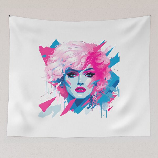 Item preview, Subtle Trans Pride Art Retro 80s Woman designed and sold by ArtliciousHUMAN.