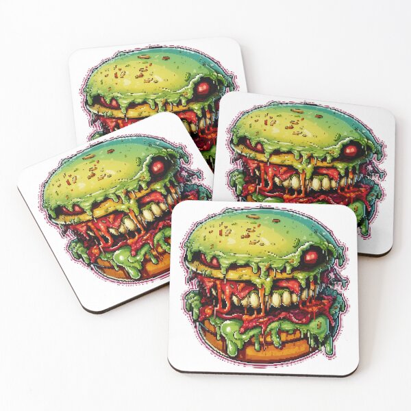 Item preview, Pixel Art Sticker - Burger Monster designed and sold by ache-opacity.