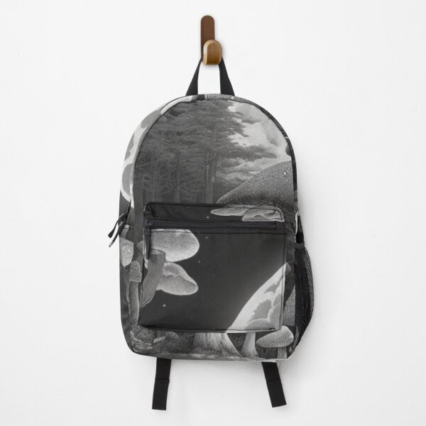 Item preview, Nature Landscape Mushroom Black and White designed and sold by chigara.