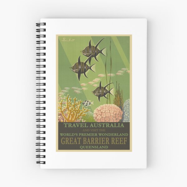 Item preview, Great Barrier Reef / Australia vintage travel poster/ Queensland designed and sold by LaundrySalt.