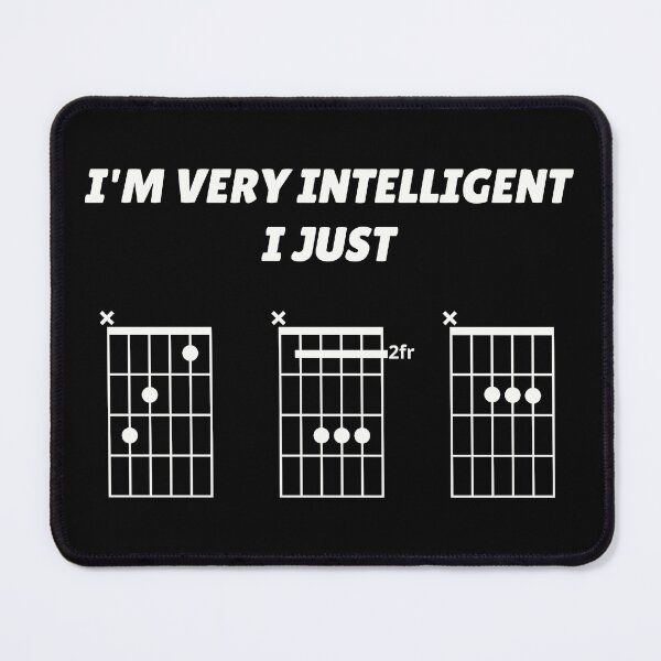 Item preview, I'm Very Intelligent, I Just CBA (guitar chords) designed and sold by guvnaguitars.