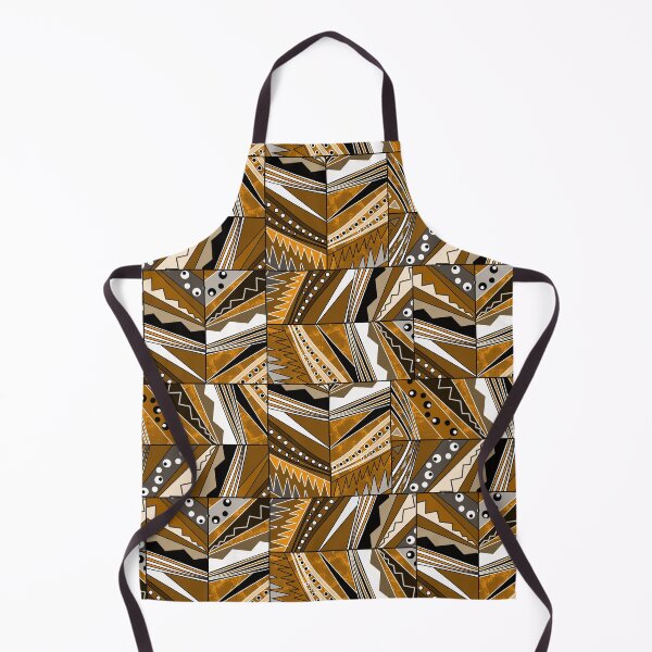 Item preview, Monochrome ethnic African pattern, brown background. Pechwork. designed and sold by marinaklykva.