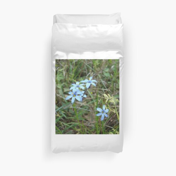 Blue-eyed Grass Duvet Cover
