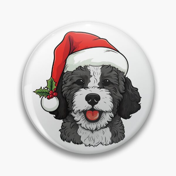 Artikelvorschau, Weihnachts-Doodle-Doodle-Hund – Schwarz und Weiß entworfen und verkauft von wotsthis.