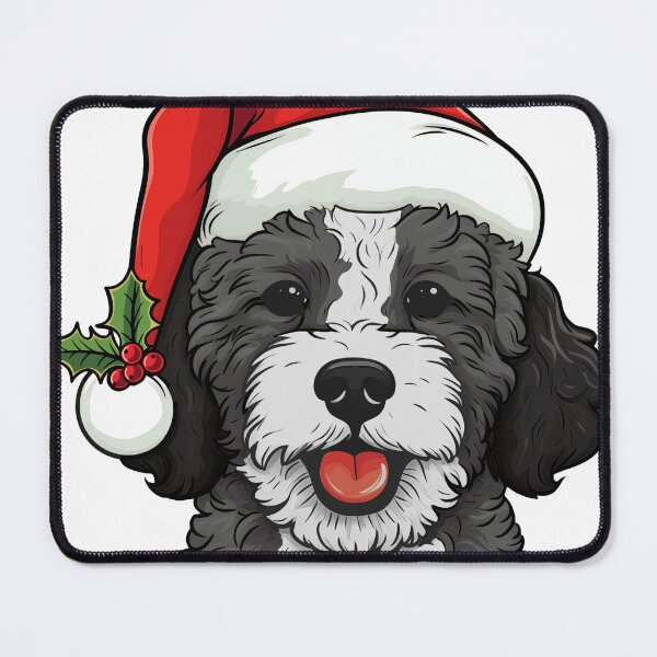 Artikelvorschau, Weihnachts-Doodle-Doodle-Hund – Schwarz und Weiß entworfen und verkauft von wotsthis.