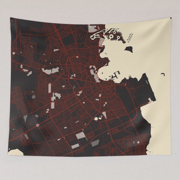 Item preview, Doha City Map of Qatar - Vector designed and sold by deMAP.