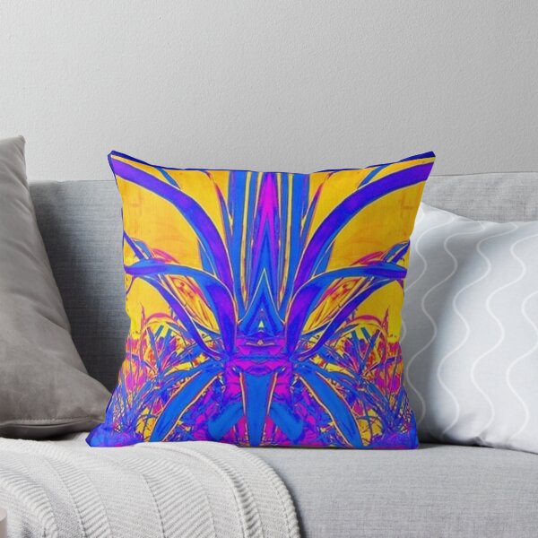 Item preview, ABSTRACTED BLUE & GOLD TROPICAL PLANT designed and sold by sharlesart.