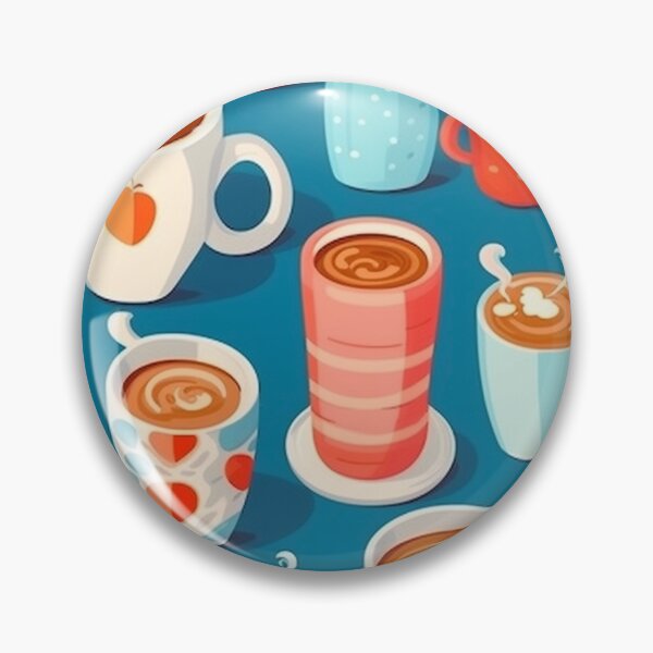 Item preview, Different types of coffee in cartoon style seamless pattern designed and sold by MiraCleAI.