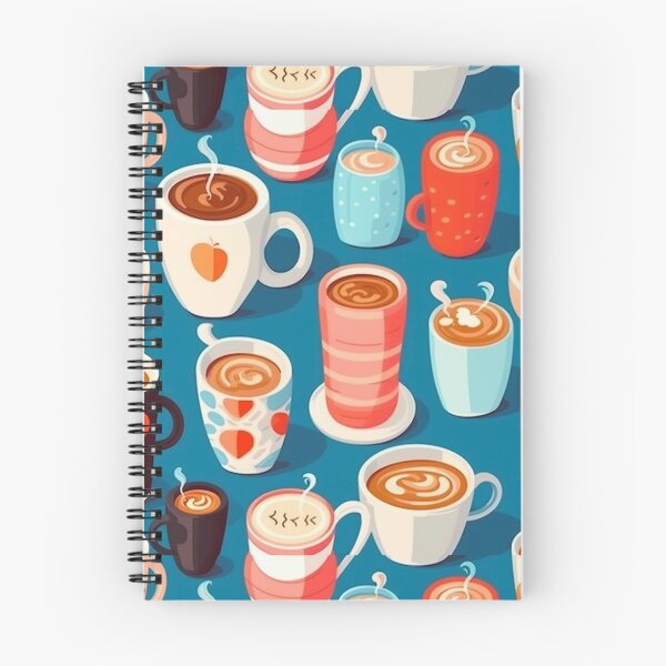 Item preview, Different types of coffee in cartoon style seamless pattern designed and sold by MiraCleAI.