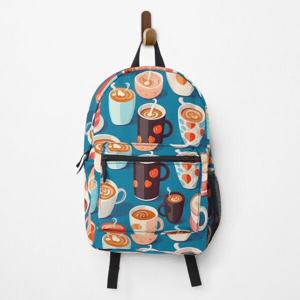 Item preview, Different types of coffee in cartoon style seamless pattern designed and sold by MiraCleAI.