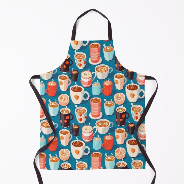 Item preview, Different types of coffee in cartoon style seamless pattern designed and sold by MiraCleAI.