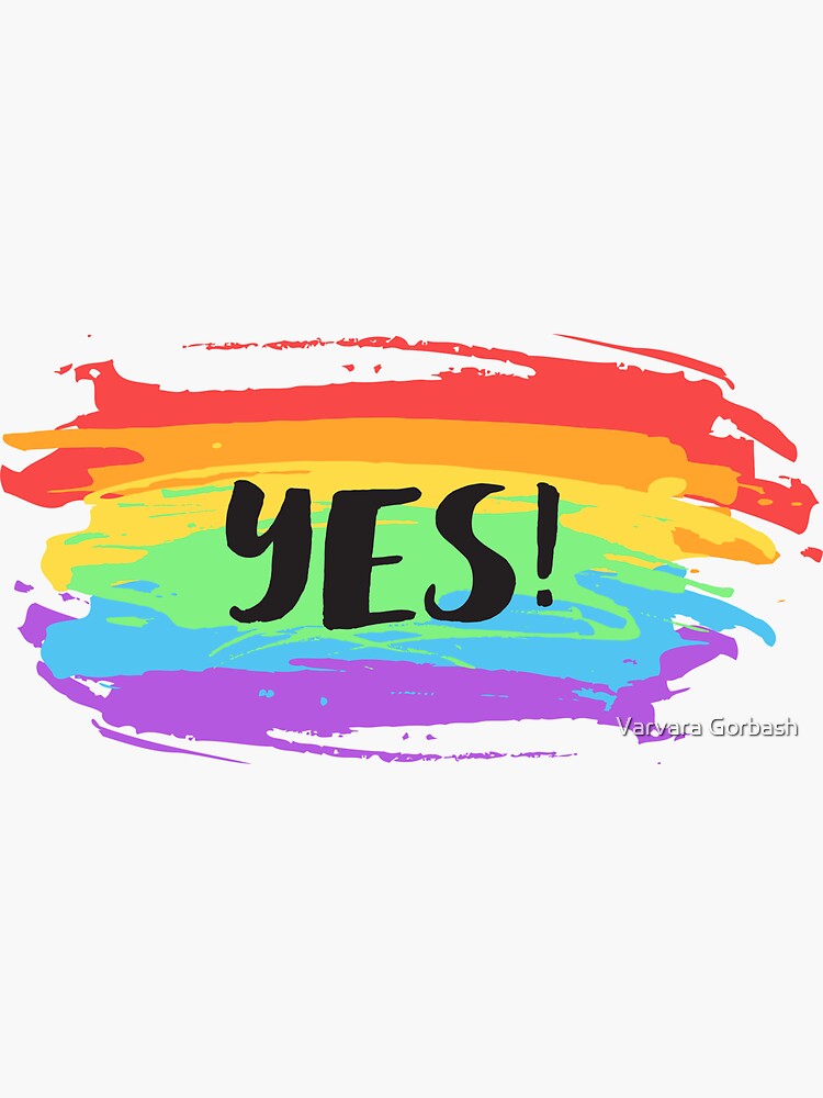 “YES!” Sticker for Sale by varka | Redbubble