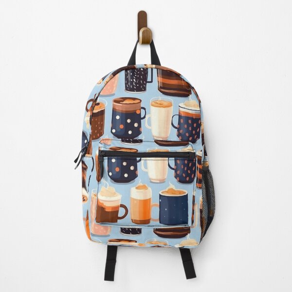 Item preview, Different types of coffee in cartoon style seamless pattern designed and sold by MiraCleAI.
