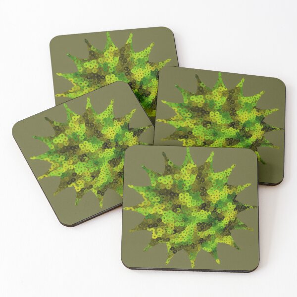 Item preview, Whimsical Olive-Green fastival of Sequins by Iritof designed and sold by iritof.