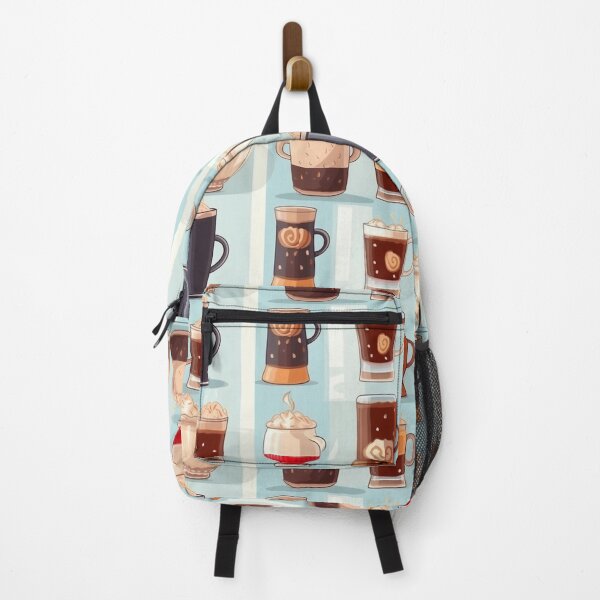 Item preview, Different types of coffee in cartoon style seamless pattern designed and sold by MiraCleAI.