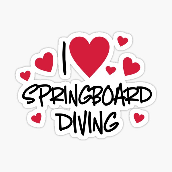 HIBISCUS SPRINGBOARD DIVER FEMALE Vinyl Decal Sticker B