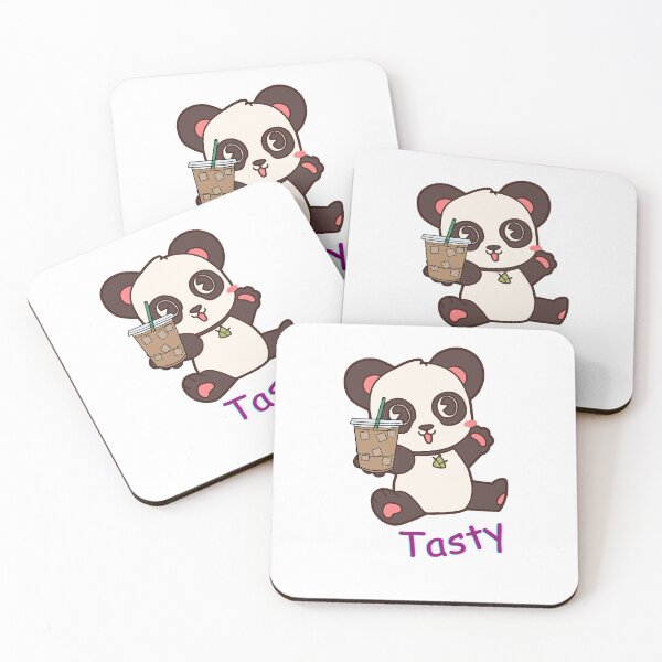 Item preview, Red panda enjoyed his tasty coffee panda sticker  designed and sold by Cosmicworld07.