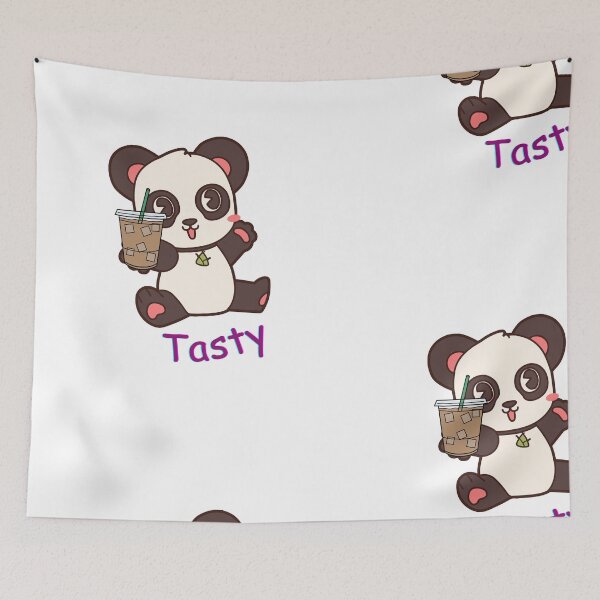 Item preview, Red panda enjoyed his tasty coffee panda sticker  designed and sold by Cosmicworld07.