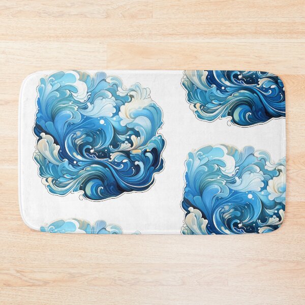 Item preview, Blue wave sticker designed and sold by MiraCleAI.