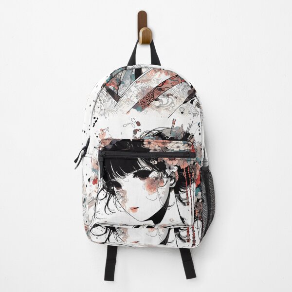 Item preview, Japanese Beauty in Watercolor: Portrait with Kimono and Flowers designed and sold by IAPICTURE.