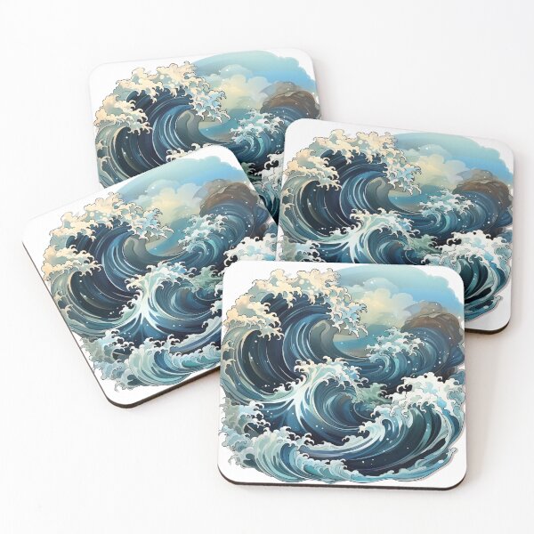 Item preview, Blue wave sticker designed and sold by MiraCleAI.