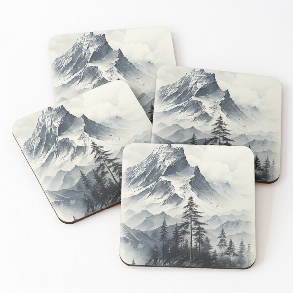 Item preview, Majestic high mountain view designed and sold by MiraCleAI.
