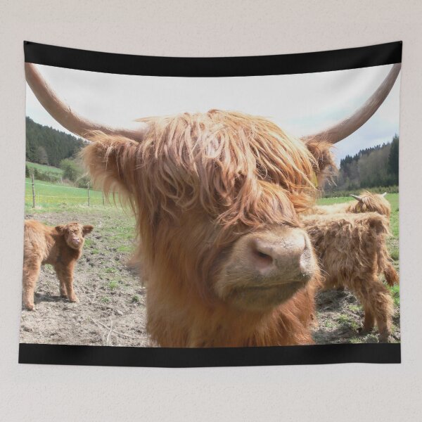 Item preview, Cow with horns - brown cow - fluffy cow designed and sold by animal-animal.