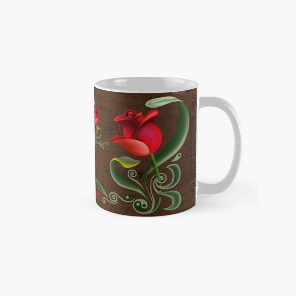 D1G1TAL-M00DZ ~ FOLKART ~ Red Tulip by tasmanianartist Classic Mug