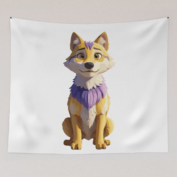 Item preview, wolf sticker art cartoon designed and sold by DesignPalaceLk.