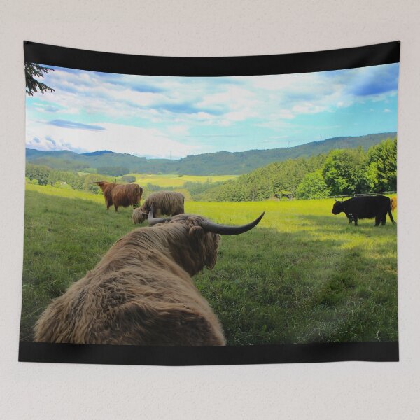 Item preview, Cow with horns - brown cow - fluffy cow designed and sold by animal-animal.