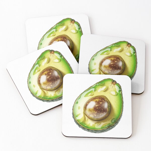 Item preview, Slice ​​avocado. Realistic illustration of juicy avocado. Vegan vibes designed and sold by Anastasiia Yurevych.