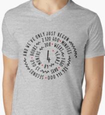 4 Years Linen Wedding Anniversary Tee Cute Gift For Wife And Husband Men's V-Neck T-Shirt
