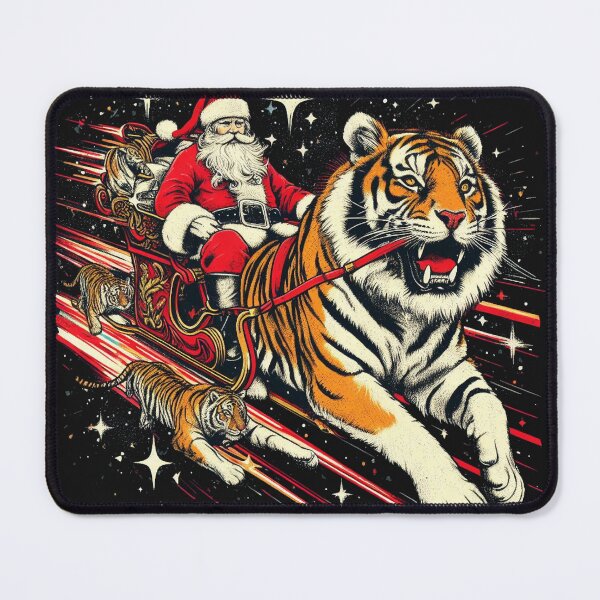 Item preview, Santa's sleigh pulled by tigers designed and sold by LemuellTrends.