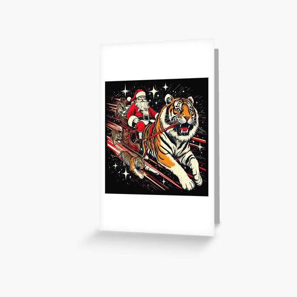 Artikel-Vorschau von Der Schlitten des Weihnachtsmanns wird von Tigern gezogen, designt und verkauft von LemuellTrends.