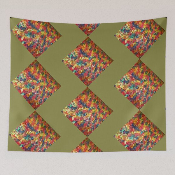 Item preview, Olive-Green-Red fastival of Sequins by Iritof designed and sold by iritof.