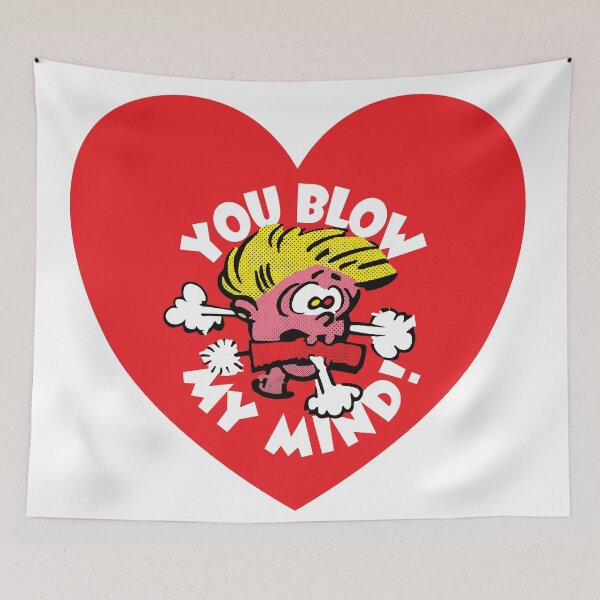 Item preview, You Blow My Mind! - Retro Cartoon - Heart Version designed and sold by SorryFrog.