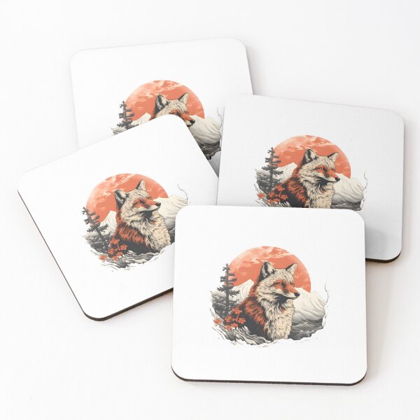 Item preview, Japanese Fox Kitsune designed and sold by Yana Grech.