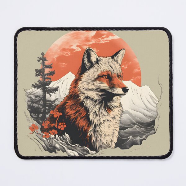 Item preview, Japanese Fox Kitsune designed and sold by Yana Grech.