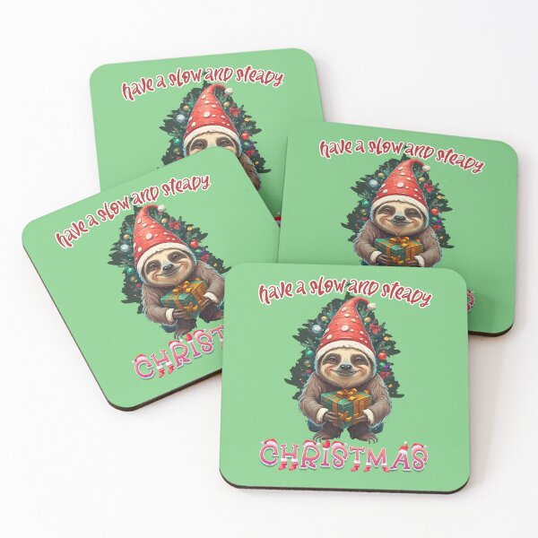 Item preview, Cute Animal Lover Sloth Merry Christmas, Have A Slow And Steady Christmas designed and sold by Ransyn Art.