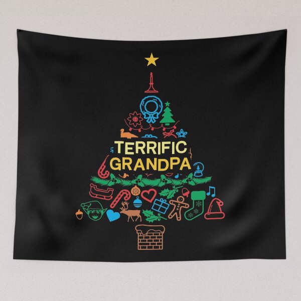 Item preview, Terrific Grandpa Gift - Xmas Tree 2 - Christmas designed and sold by Vector-Artist.