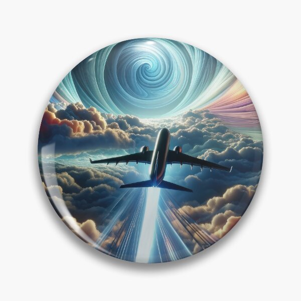 Item preview, Airplane Soaring Over Majestic Cloudscapes designed and sold by Newpixelland.