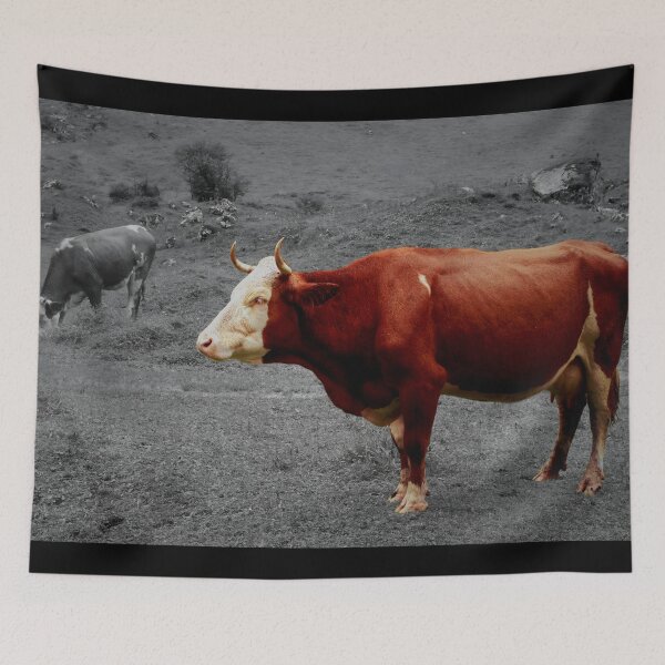 Item preview, Cow with horns - brown cow - spotted cow designed and sold by animal-animal.